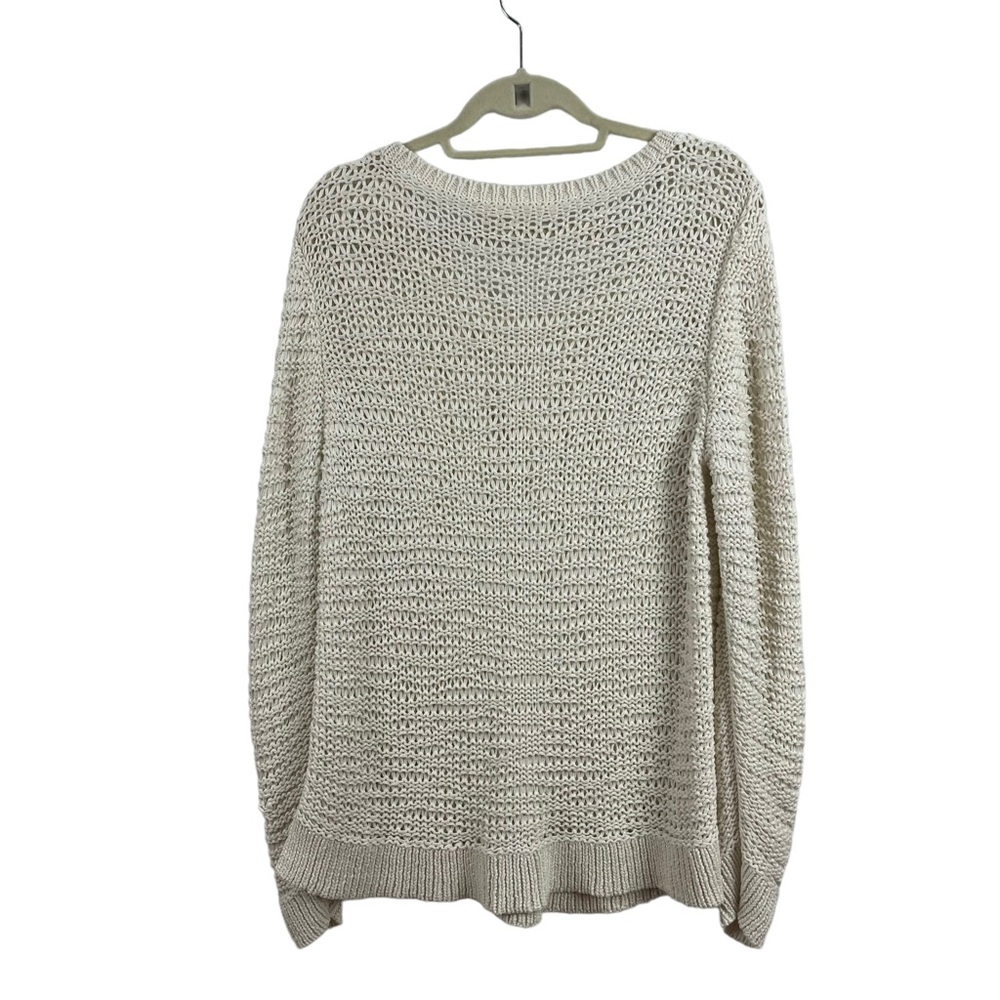 Eileen Fisher Cream Loose Knit Scoop Neck Sweater Sz. XL - Picture 4 of 9